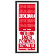 Jebediah - Nothing Lasts Forever Single Promotional Vintage Daybill Poster Framed