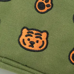 韓國 MUZIK TIGER 刺繡筆袋/ Khaki