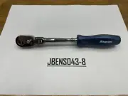 Snap-on Tools NEW POWER BLUE 1/4" Drive Hard Grip Long Flex Ratchet THLFD72MB