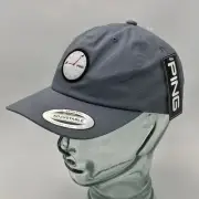 PING • Birdie Time • Golf Hat Men’s SLATE BLUE Adjustable Strap Back Cap OSFM.