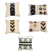 Tufted Boho Throw Pillow Cover Decorative Geometric Cushion for Case for