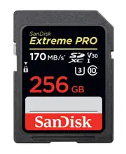 SanDisk 256GB Extreme PRO Memory Card 170MB/s Full HD & 4K UHD Class 30 Speed Shock Proof Temperature Proof Water Proof (LS> SDSDXXD-256G-GN4IN)