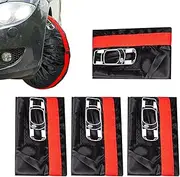 RV Tire Cover,Waterproof Set of 4 Tire Covers for Trailers - Sun Rain Snow Protector, Dustproof Portable Tyre Storage Bag for Motorhome Boat Trail