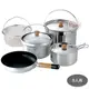 探險家戶外用品㊣660232 日本UNIFLAME(日本製)FAN5 DX不鏽鋼鍋具組 湯鍋 煎鍋 燉鍋 炊具套鍋