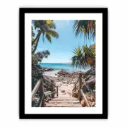 Beach Steps Art Framed print
