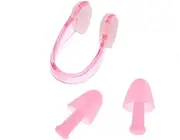 INOOMP Adult Swimming Gear Nose Clips for Swimming Nose Clip for Swimming Leak-proof Swimming Gear Unisex Swimming Gear Pink Earbuds Waterproof Earbuds Swimming Supplies Ear Buds