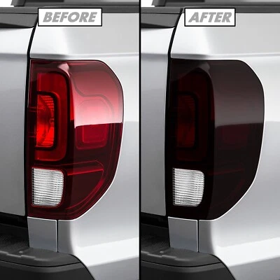FOR 2017+ Honda Ridgeline Tail Light Cutout SMOKE Precut Vinyl Tint Overlays (for: Honda)