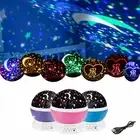 USB Operated LED Sky Projector Rotating Star Moon Night Light Lamp For Kids al