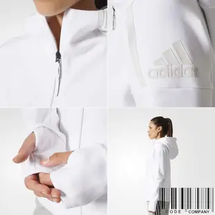 =CodE= ADIDAS ZNE HOODIE 2.0 棉質連帽外套(白) CE4122 Z.N.E. HOODY 女