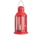 My Decorations 5 Pack Of Red Metal Miners Lantern Summer Xmas Wedding Home Party Room Balconey Deck 21Cm Tealight Candle Lanterns