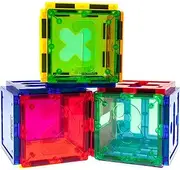 PicassoTiles PT22 Magnetic Building Blocks 22pc Numerical Magnet Tiles Educational Kit Toy Set 3D Clear Color Stacking Block STEM Playboard Novelty Game w/Numbers, Roman Numerals, and Math Symbols