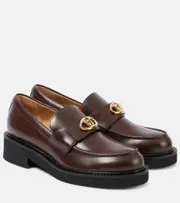 [Valentino Garavani] Valentino Garavani VLogo Locker leather loafers AU 9 red