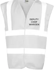 [HolyShirt HI-VIZ] DC WARDEN WHITE DAY/NIGHT VEST
