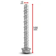 Screw Bolt - Galvanised - 10 x 100mm