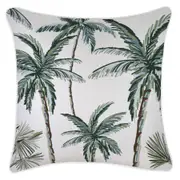 Cushion Cover-With Piping-Palm Tree Paradise White-45cm x 45cm