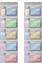 RUIPBOTE 2 Pack Weekly Kids Clothes Organizer – Day of the Week Hanging Closet Storage for School Outfits, Kids’ Wardrobe Organizer with Labels for Monday to Friday (2)