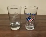 2 Cape Cod Crabs And Lobsters USA Pint Beer Glasses