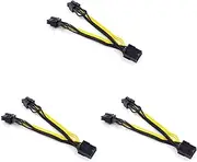 Mellisso 3X EPS CPU 8Pin to 2-Port PCIe 8Pin Dual PCI-E 6+2Pin Y Splitter Miner GPU Graphics Card Power Supply Cable Cord 18AWG