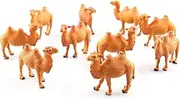 10 Pcs Camel Figurines Hand Painted Camel Figurine Miniature Animal Statue Wildlife Bactrian Camel Camel Animal Model Table Desktop Animal Figurine Cake Toppers Statue Collection Home Decor