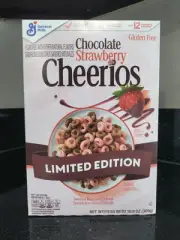 〽️ New Limited Edition Cheerios Chocolate Strawberry Cereal Box 10.9oz