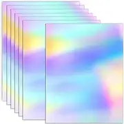 Daiilg Metallic Holographic Card Shiny Mirror Paper Sheets Replacement Reflective Post Board Size 8.5 X 11 Inch 50 Pack