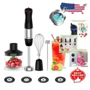 12-Speed Hand Blender with Stainless Steel Blades - Perfect for Smoothies