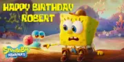 Birthday banner Personalized 4ft x2ft The SpongeBob Movie: Sponge on the Run