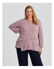 [Taking Shape] Cosy Crush Snug Top in Rose Shadow