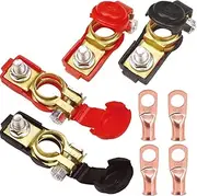 TKDMR 2Pairs Car Battery Cable Terminal Clamps-Connectors - Battery Terminal with Plastice Cover,Good Contact,Corrosion Resistance,Applicated in Car,Van..