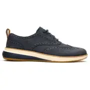 Cole Haan Mens Original Grand Energy Weave Wingtip Brogue Shoes Blue