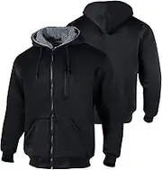 FONIRRA Hi Vis Hoodie for Men Sherpa Fleece Lined Work Sweaters High Visibility Safety Construction Jacket with Zipper
