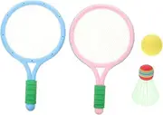DECOMELODY 3-Pack Boys and Girls Badminton Rackets Set for Backyards Lightweight Anti-Slip Handle for 3 Years Old