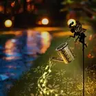 Fairy Garden Stake Solar Watering Can Light for Front Porch Decor