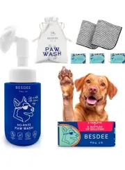 Besdee Dog Paw Cleaner Kit, No-Rinse Paw Cleaner for Dogs Paw Wash Gentle Safe