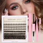 120Pcs Lashes Kit UK Eyelash Cluster Extension Lash Curl DIY Individual D!