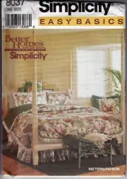 Bedroom Set Patterns By Simplicity Size K,Q,D,TW #8037 (27)