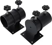 Patio Umbrella Holder, Heavy Duty Carbon Steel Outdoor Umbrella Clamp Adjustable Metal Umbrella Clamp Stand Windproof Umbrella Mount Bracket for Courtyard Balcony Deck Railings