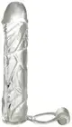 Realistic Penis Extension Sleeve Sheath for Men with Vibrating Cock Ring