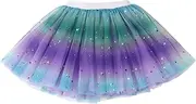 [Simplicity] 2 Pack Birthday Dresses for Girls Rainbow Tutu Ballet Skirt for Toddler Girls