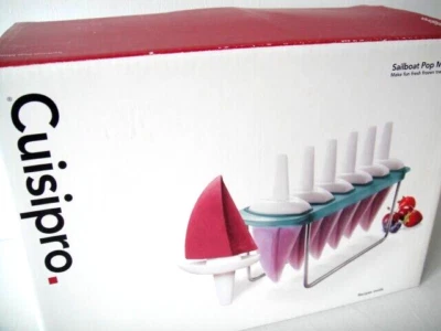 Cuisipro Sailboat Popsicle Molds, New in Box 6 Molds and Recipes included