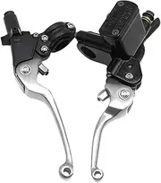 MAODOXIANG Handlebar Kits 22mm Universal Adjustable ASV Red/Blue/Black Folding Brake Clutch Levers for Pit Bike Dirt Bike Motocross Motorcycle ATV (Color : Silver)