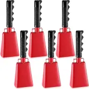 6 Pcs Cow Bells Noise Makers with Handles Cheering Cowbells for Sporting Events