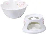 HAKIDZEL 1set Ceramic Chocolate Melting Pot with Detachable Bowl for Cheese and Dessert for Fondue Parties and Afternoon Teas Easy to Clean and Store