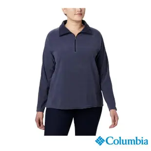 【Columbia 哥倫比亞 官方旗艦】女款-刷毛保暖半開襟上衣(UAR11310 / 2022年秋冬)