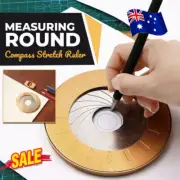 Flexible Circle Drawing Ruler Tool Measuring Rotatable Com Circular AU