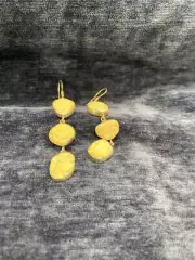 Vintage Charles Albert Beach Stone Earrings
