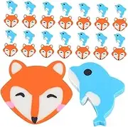 1 Set Cute Fox and Dolphin Shaped Erasers Soft Material Animal Erasers for Portable Pencil and Colored Pencil Mark Removal Engaging School Supplies
