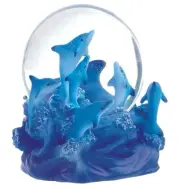 4" H Dolphin Glitter Snow Globe Statue Decoration Figurine