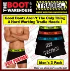 TRADIE MEN'S UNDERWEAR 3PK BT - Redback, Mongrel, Oliver, Blundstone Work Boots