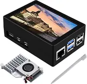 GeeekPi 3.5 inch Touch Screen with Case for Raspberry Pi 5, with Offcial Raspberry Pi 5 Active Cooler
